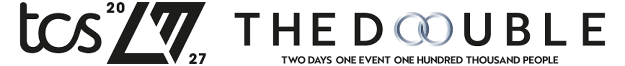 Logo London Marathon 2027 – THE DOOBLE – TWO DAYS ONE EVENT ONE HUNDRED THOUSAND PEOPLE Logo London Marathon 2027 - THE DOOBLE - TWO DAYS ONE EVENT ONE HUNDRED THOUSAND PEOPLE