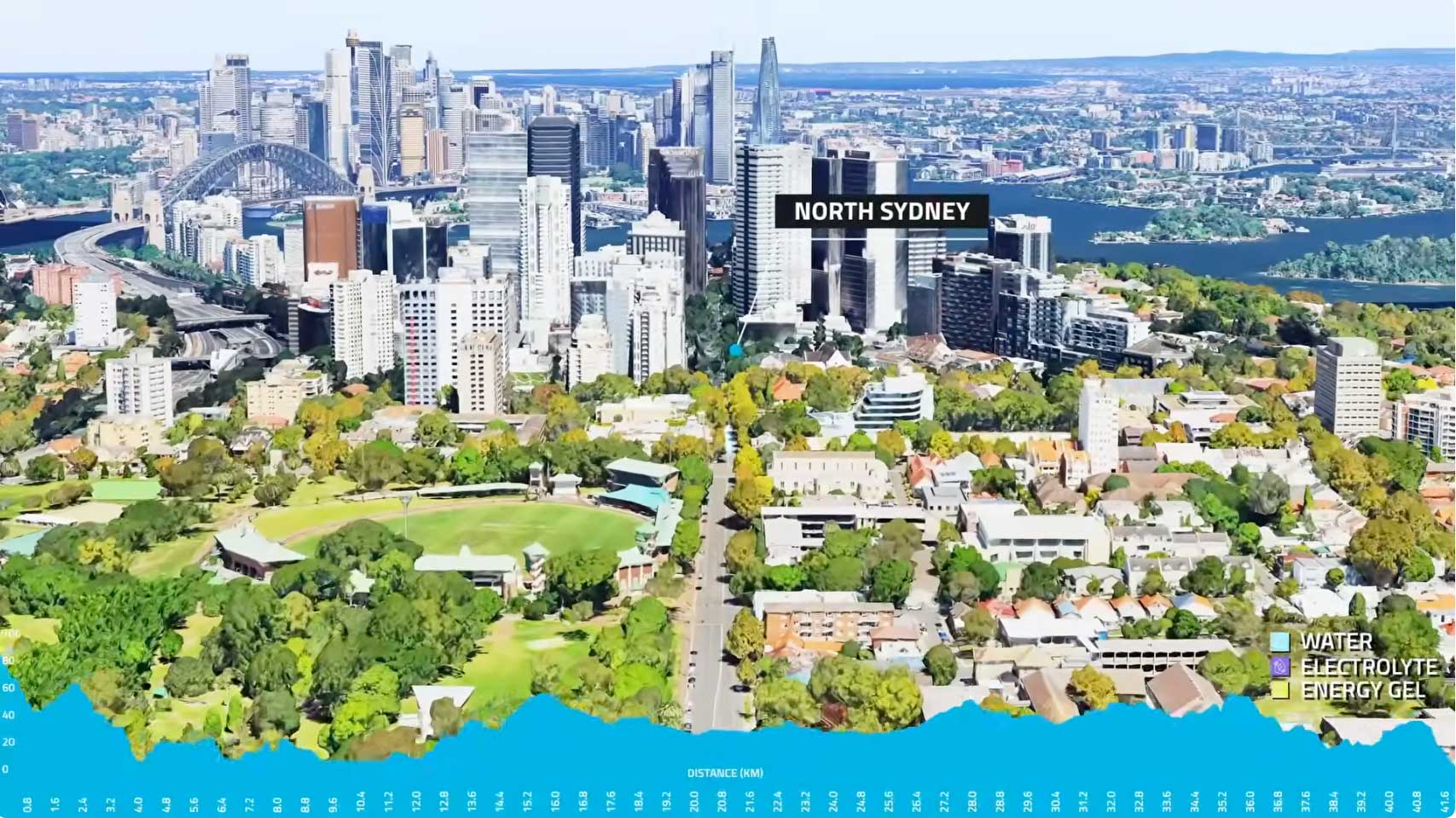 Screenshot percorso Maratona di Sydney