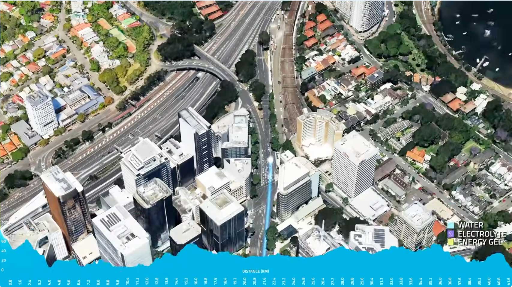 Screenshot percorso Maratona di Sydney