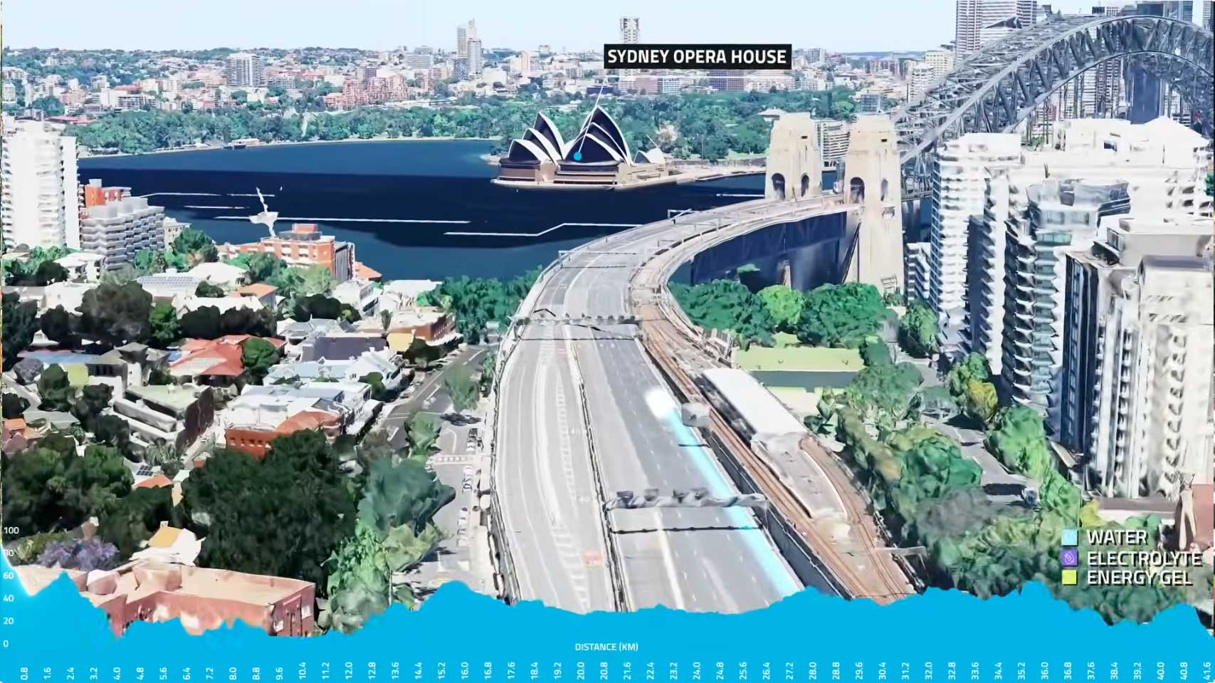 Screenshot percorso Maratona di Sydney