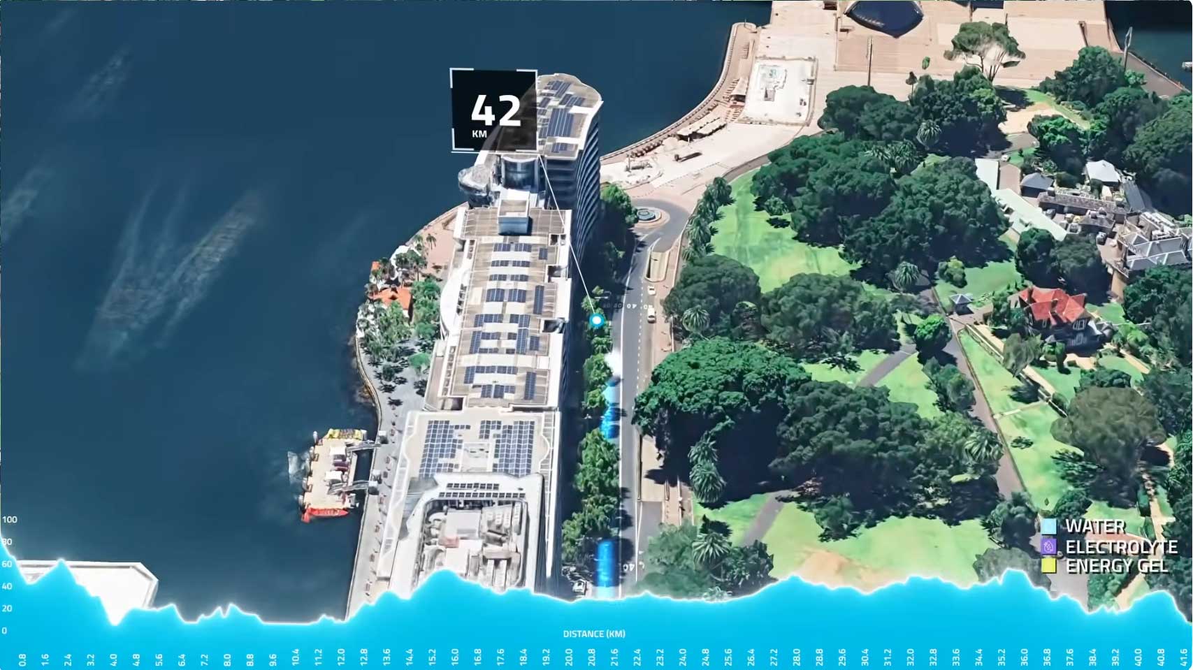 Screenshot percorso Maratona di Sydney